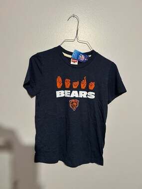 Youth Chicago Bears Homage Navy NFL ASL Collection by Love Sign Tri-Blend T-Shir